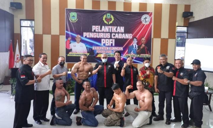 Pengurus Perkumpulan Binaraga dan Fitnes Indonesia (PBFI) Kabupaten Kuningan Periode 2020-2024 Resmi Dilantik